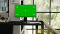 Empty office with greenscreen desktop Royalty Free Stock Photo