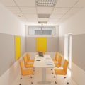 Office, interior visualization, 3D illustration Royalty Free Stock Photo