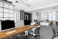 Empty office work place visualization Royalty Free Stock Photo
