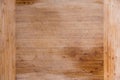 Empty Old Bamboo Cutting Board for Background Royalty Free Stock Photo