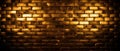 Empty gold old brick wall background texture for design With Copy Space Royalty Free Stock Photo