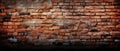 Empty old brick wall background texture for design With Copy Space Royalty Free Stock Photo