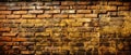 Empty gold old brick wall background texture for design With Copy Space Royalty Free Stock Photo