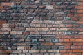 Empty Old Brick Wall Texture. Background of the old red brick walls Royalty Free Stock Photo