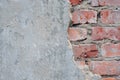 Empty Old Brick Wall Texture. Royalty Free Stock Photo