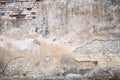 Empty Old Brick Wall Texture. Painted Distressed Wall Surface. Grunge Red Stonewall Background. Royalty Free Stock Photo