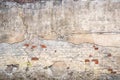 Empty Old Brick Wall Texture. Painted Distressed Wall Surface. Grunge Red Stonewall Background. Royalty Free Stock Photo