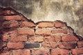 Empty Old Brick Wall background Texture, Copy Space Royalty Free Stock Photo