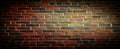 Empty Old Brick Wall Texture. Painted Distressed Wall Surface. Grungy Wide Brickwall. Grunge Red Stonewall Background. Shabby Royalty Free Stock Photo