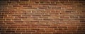 Empty Old Brick Wall Texture. Painted Distressed Wall Surface. Grungy Wide Brickwall. Grunge Red Stonewall Background. Shabby Royalty Free Stock Photo