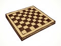 Chess board. Vector drawing Royalty Free Stock Photo