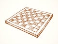 Chess board. Vector drawing Royalty Free Stock Photo