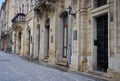 Empty old city street,city without people, streets of old Lviv during quarantine, all restaurants and cafes closed