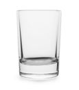 Empty old fashioned glass on white