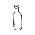 Empty old fashioned milk bottle icon Royalty Free Stock Photo