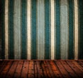 Empty old grunge room with vintage Damask wall texture