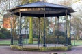 Gouda, South Holland/The Netherlands - March 31 2018: Empty old and historic band stand in city park