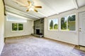 Empty old house interior with fireplace Royalty Free Stock Photo