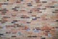 Empty old large red brick wall background with copy space Royalty Free Stock Photo