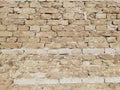 Empty old red brick wall background, close up. Royalty Free Stock Photo