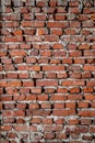 Empty, old red brick wall background with copy space Royalty Free Stock Photo