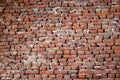 Empty, old red brick wall background with copy space Royalty Free Stock Photo