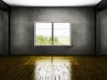 Empty old room with window Royalty Free Stock Photo