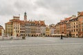 Empty old town place during cloudy day, nobody Royalty Free Stock Photo