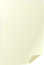 Empty old yellowish page sheet Royalty Free Stock Photo