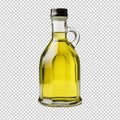 Empty Olive oil bottle isolated on transparent background Royalty Free Stock Photo