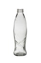 An empty, open bottle made of transparent glass. For non-alcoholic, carbonated refreshing drinks. Isolated on a white background, Royalty Free Stock Photo