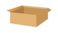 Empty Open Cardboard Box Vector for Packaging, vector design Generative AI Royalty Free Stock Photo