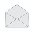 Empty Open Envelope Hand Drawn Style Illustration for Letter Writing, Communication, and Mail Concept in Pastel Colors Royalty Free Stock Photo