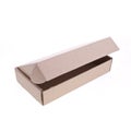 Empty open paper box Royalty Free Stock Photo