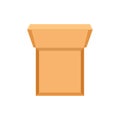 Empty open pizza box. Top view icon Royalty Free Stock Photo