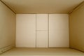 Empty open rectangular cardboard box close up top view Royalty Free Stock Photo