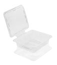 Empty open transparent plastic food container Royalty Free Stock Photo