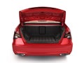 Empty open trunk of a car 3d render Royalty Free Stock Photo