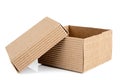 Empty opened carton gift box Royalty Free Stock Photo