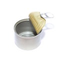 Empty Opened Tin Can Royalty Free Stock Photo