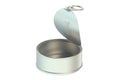 Empty opened tin can Royalty Free Stock Photo