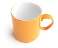 Empty orange mug