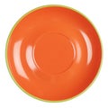 Empty orange plate