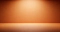Empty Orange Studio Background With Spotlight Effect image photo Royalty Free Stock Photo