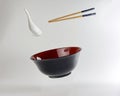 Empty oriental Japanese Chinese soup bowl