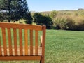 Empty outdoor Adirondack chairs Royalty Free Stock Photo