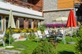 outdoor patio table and chair Royalty Free Stock Photo