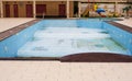 Empty outdoor swimming pool with children area Royalty Free Stock Photo