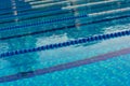 Empty outdoor swimming pool with lanes. Summer holidays or sport concept Royalty Free Stock Photo