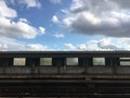 Empty overground subway stop in Queens New York City Royalty Free Stock Photo